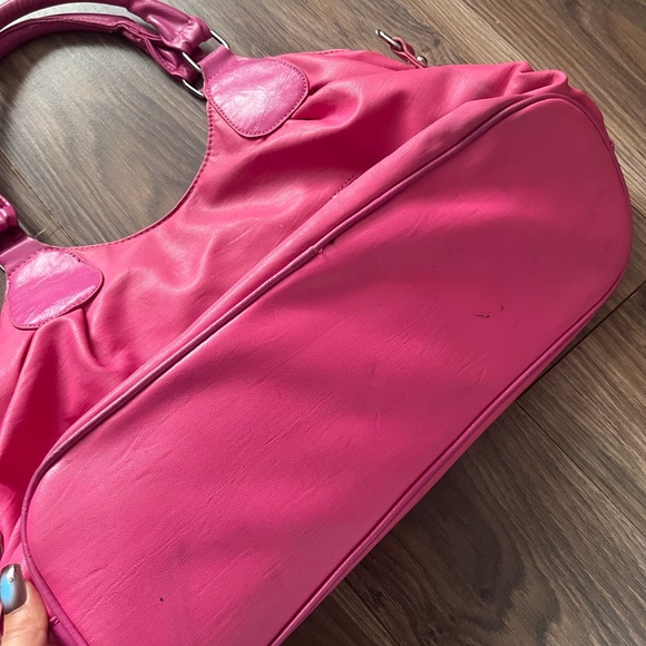 Vintage Betty Boop Bright Pink Shoulder Bag with Embroidered Patch - Picture 4 of 10